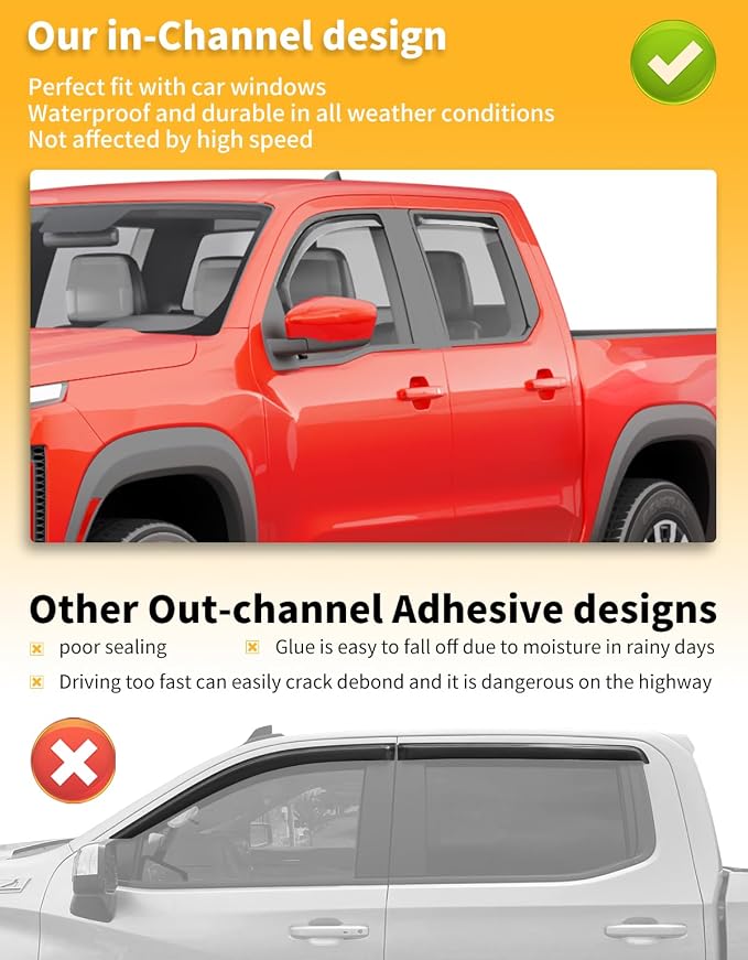 in-Channel Window Rain Guards Fit - Image 7