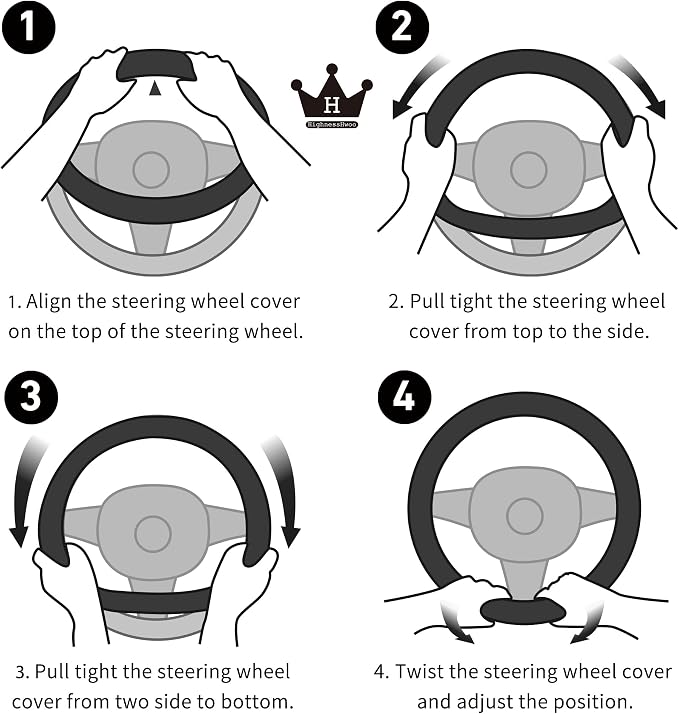 Luxury Fluffy Winter Car Steering Wheel Cover - Image 8