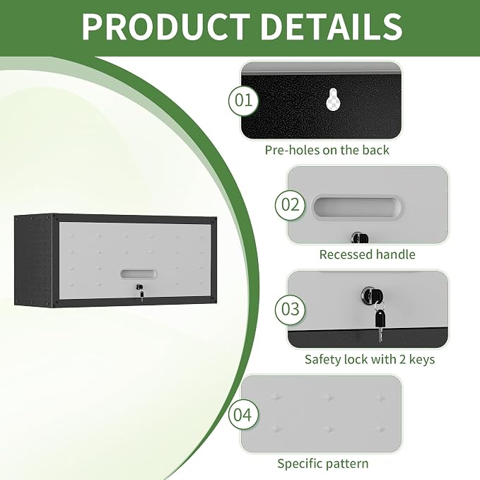 Garage Wall Cabinet, Metal Wall Cabinet - Image 4