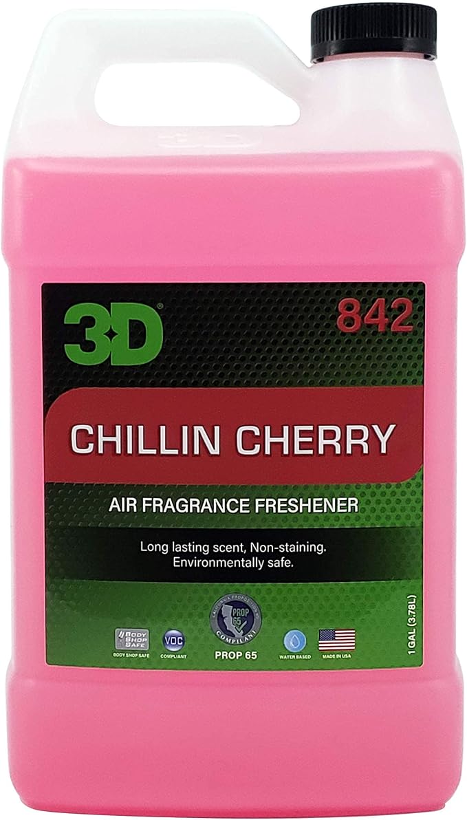 3D Chillin Cherry Car Air Freshener – 1 Gallon – Natural Cherry Scent from Real by 3DCarCare