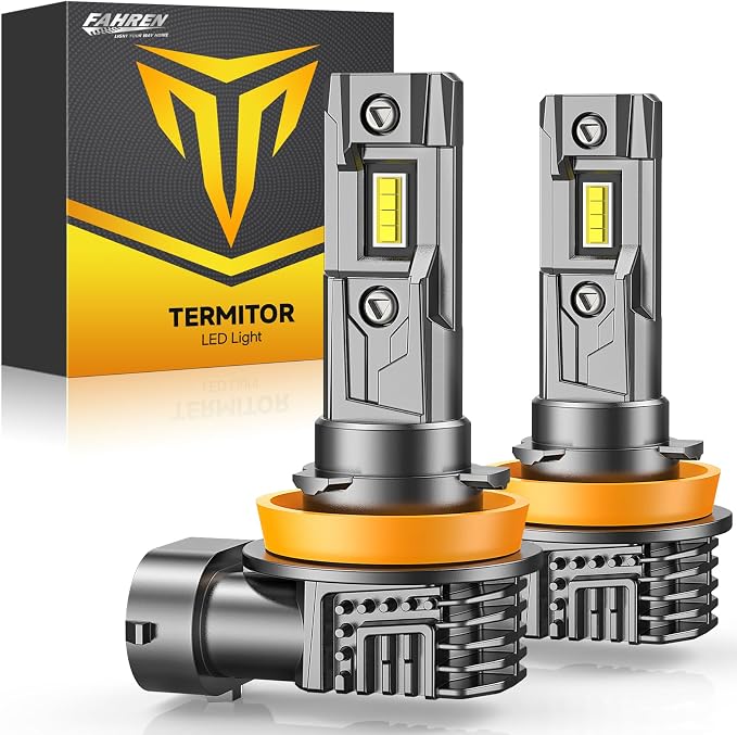 FAHREN H11/H8/H16 LED Fog Light Bulbs, 800% Brightness Upgraded 6500K Cool by Fahren