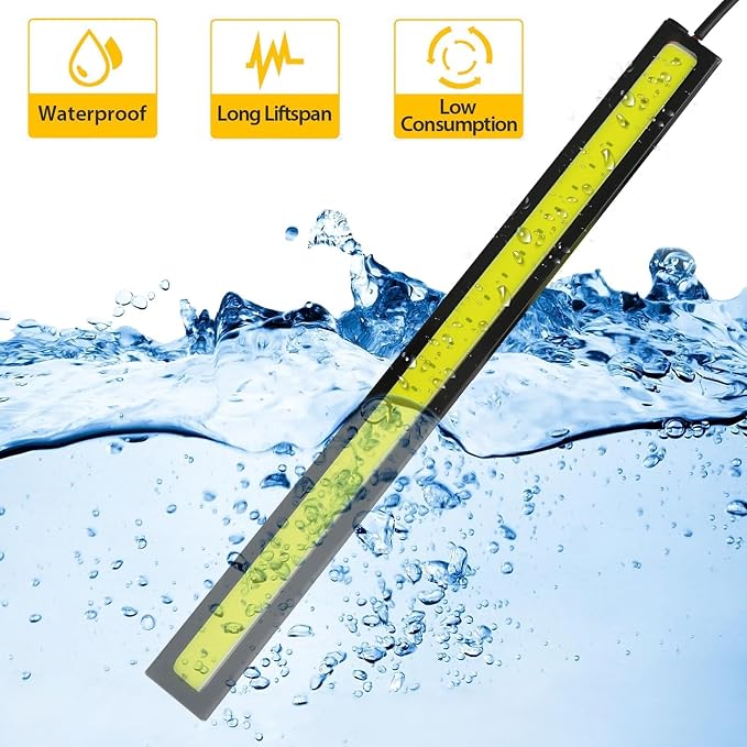 Linkstyle 12PCS 12V LED Interior Light Bar, Waterproof 28 LEDs COB Strip Light - Image 5