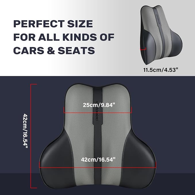 Coverado Lumbar Support Pillow for Car, Ergonomic Memory Foam Back Pillow for - Image 7