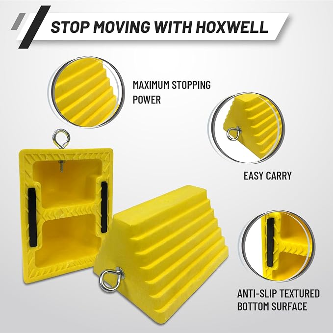Premium 4 pcs Heavy Duty Wheel Tire Chocks, Vehicle Chocks - Image 3