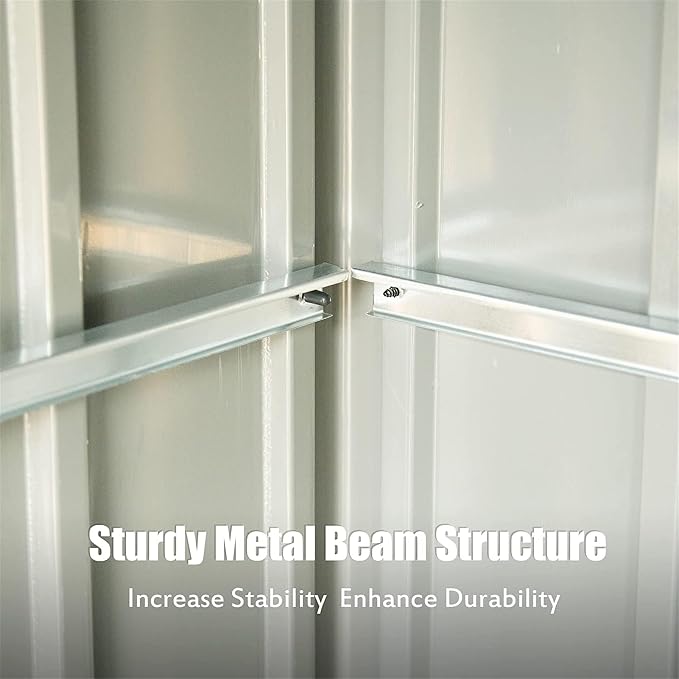 IKERY Galvanized Steel Garden Shed - Image 4
