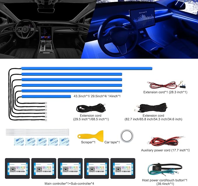 Acrylic Interior Car LED Strip Light - Image 2