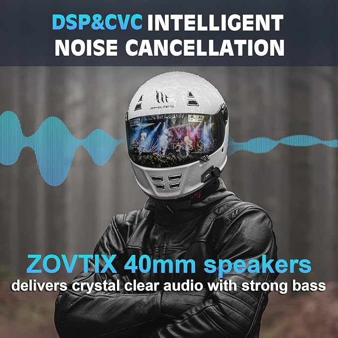 Motorcycle Helmet Headsets, 2 Riders 500M Helmet Communication System S2 - Image 5