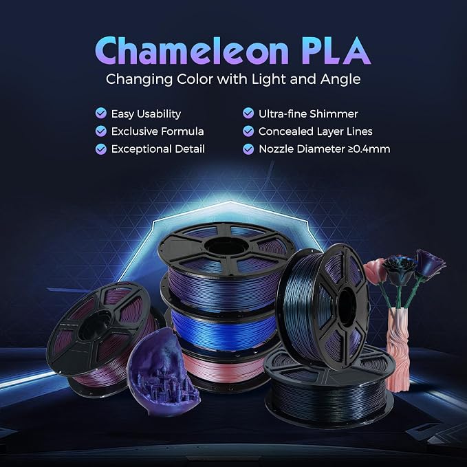 FLASHFORGE PLA Filament 1.75mm +/- 0.02mm Marsala, Color Changeable 3D Printer - Image 2