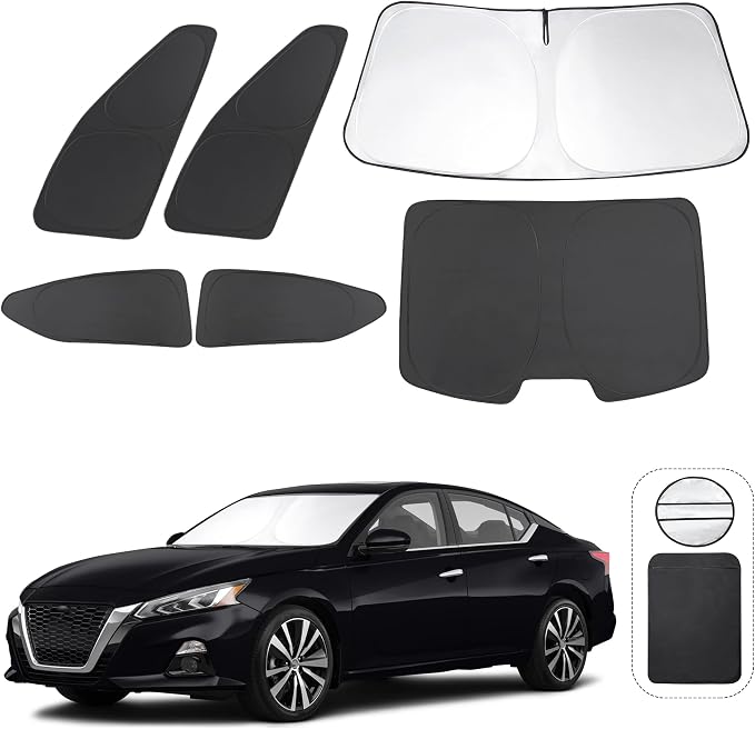 TINGLU 6PCS Window Shades for Nissan Altima 2019-2024 2025 Accessories Car Side by TINGLU