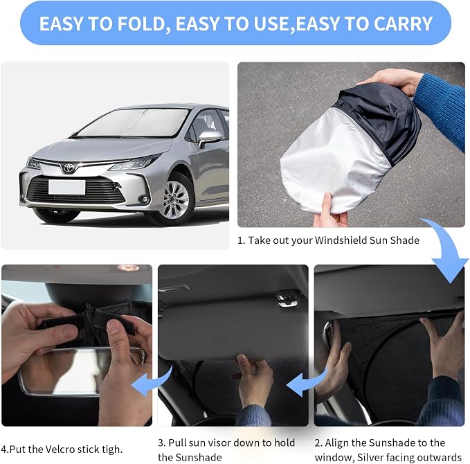 for Toyota Corolla Sun Shade Sunshade Windshield Cover - Image 6