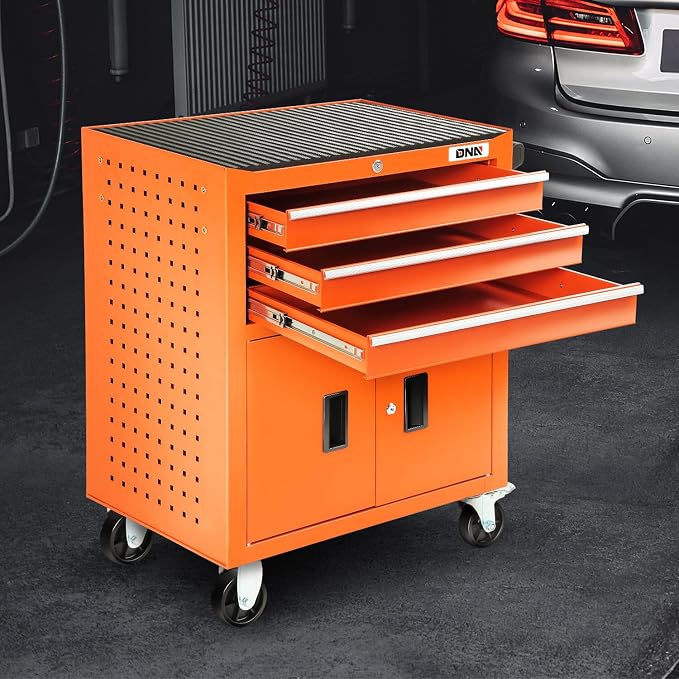 DNA MOTORING 3-Drawer Rolling Tools Chest, Rolling Tool Storage Cabinet - Image 2