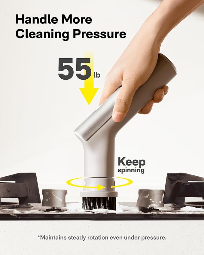 HOTO Cordless Electric Spin Scrubber, IPX7 Full Body Waterproof Dish Scrubber - Image 4