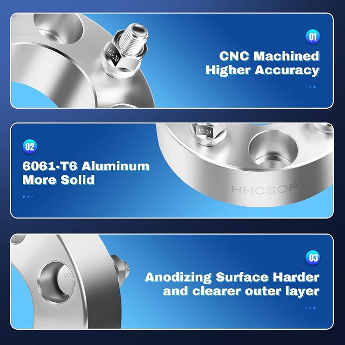 HHCSOP 4x4 Golf Cart Wheel Spacers 1.5 inch ATV Wheel Adapters - Image 5