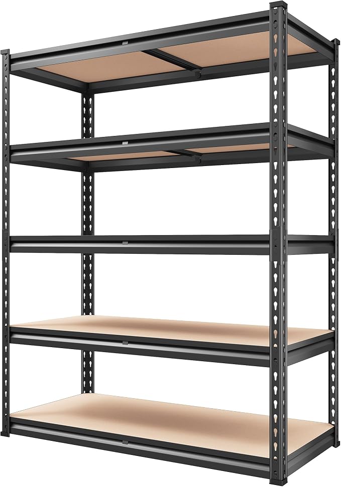REIBII 2000LBS Garage Shelving Heavy Duty Storage Shelves 72" H Metal Shelving - Image 9