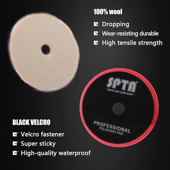 SPTA 5 Inch 125mm Body Repair Polishing Pad Set - Image 5