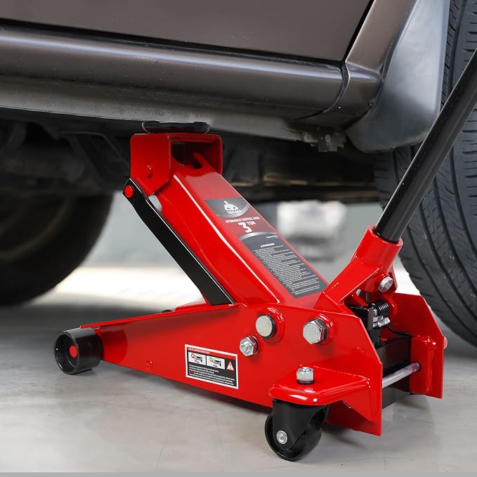 Floor Jack 3 Ton Capacity Fast Lift Service Jack Steel Heavy Duty Hydraulic Car - Image 6