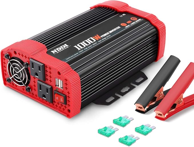 1000W Car Power Inverter, DC 12V to AC 110V Car Inverter by NDDI+POWER
