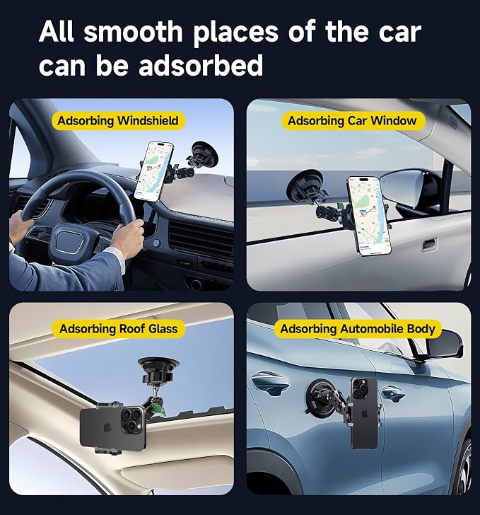 MAGIC JOHN Car Phone Holder, Ultra-Durable Mteal Phone Holders - Image 3