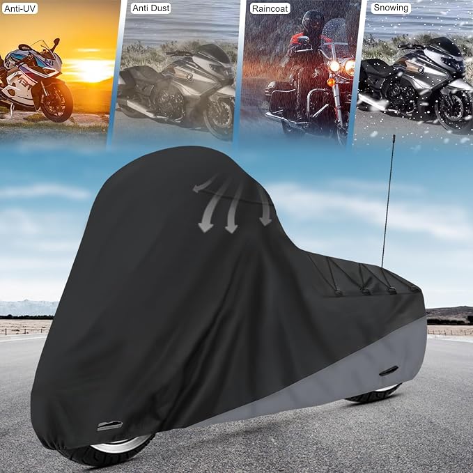 XYZCTEM Motorcycle Cover for Touring Models Harley Davidson Road King Road - Image 6