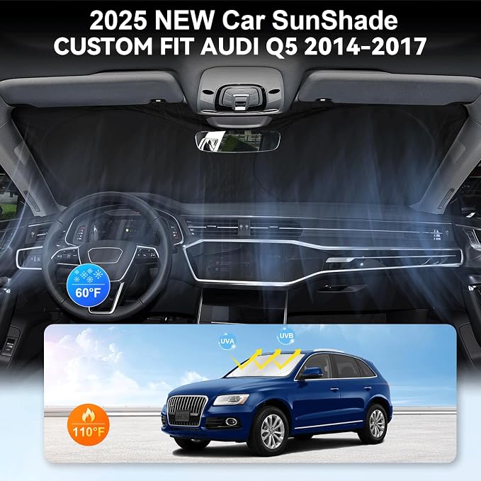 Custom fit Audi Q5 Windshield Sunshade - Image 4