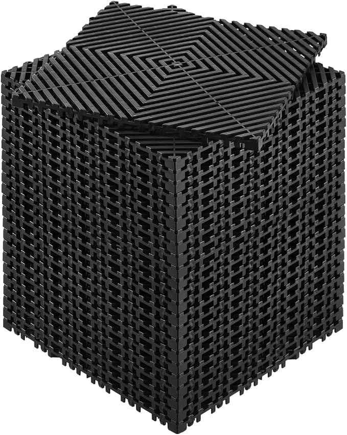 VEVOR Interlocking Drainage Mat, 12” x 12” Modular Interlocking Cushion by VEVOR