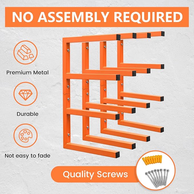 2 Pack Wood Organizer and Lumber Storage Rack Wall Mount, Heavy Duty Wood - Image 4
