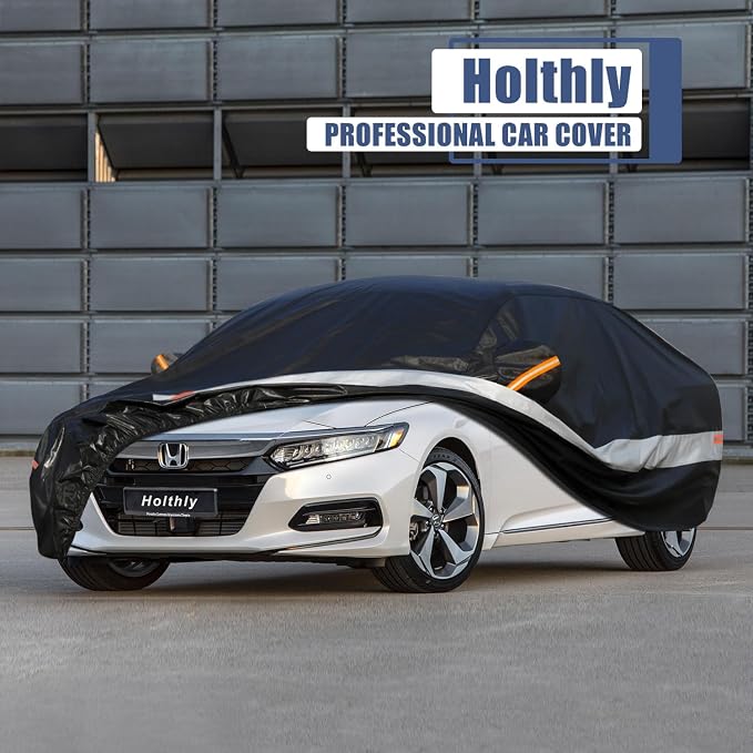10 Layers Car Cover Custom Fit for Honda Accord, Waterproof All Weather for - Image 6