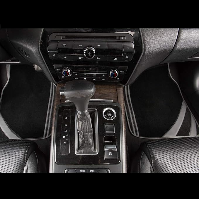 CAR PASS Carpet Car Floor Mats, Edge Leather Waterproof Car Mats - Image 3