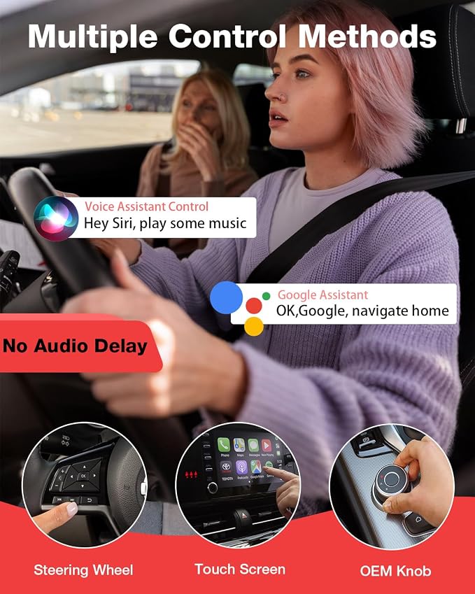 Wireless CarPlay Adapter, 2025 Upgraded Magic Box 2.0 Supports YouTube Hulu - Image 4