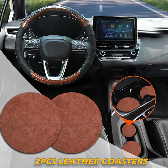 Wood Grain Steering Wheel Cover Car Steering Wheel Covers 14.5-15 inch - Image 2