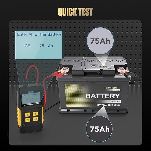 12V Car Battery Tester, 20-2000 CCA Load Tester Automotive, Charging & Cranking - Image 2