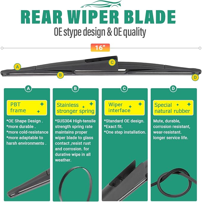 22" 22" 16" Windshield Wiper Blades Replacement - Image 4