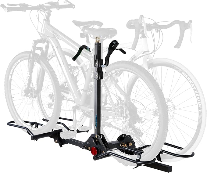 POLESTAR Hitch Mounted 2-Bike Rack, 200lbs Capacity Bike Rack Hitch by POLESTAR