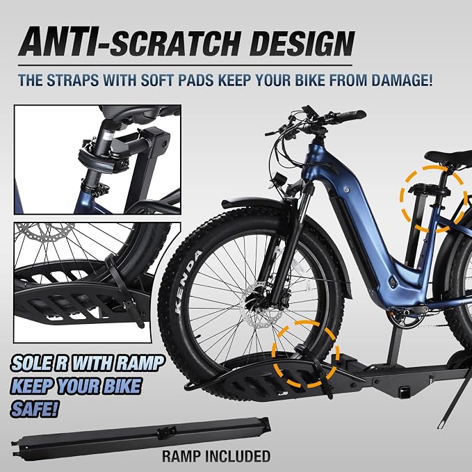 Sole R 1-Bike Rack, Hitch-Mount Platform E-Bike Rack - Image 2