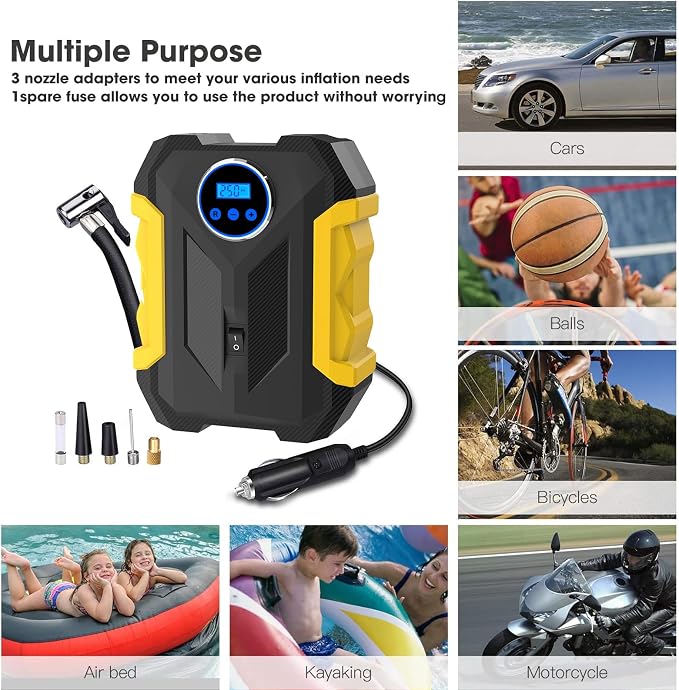 Digital Air Compressor for Car Auto Pump Portable Tire Inflator - Image 7