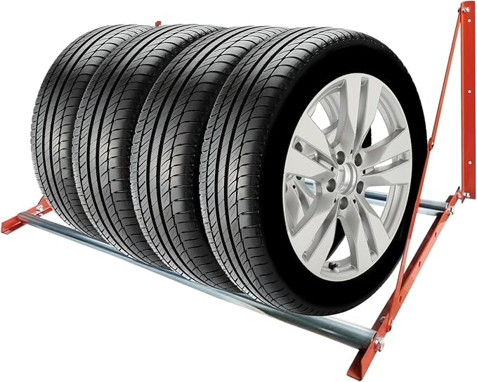 Foozet Heavy Duty Adjustable Wall Mounted Tire Rack by Foozet