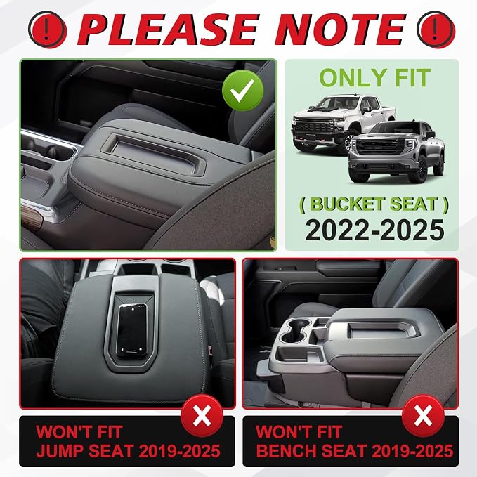 Muslogy Center Console Armrest Cover Compatible - Image 2