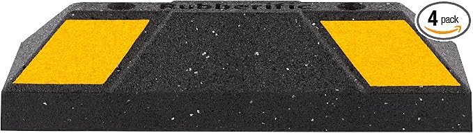 Rubberific Heavy Duty Rubber Parking Stop Durable Easy to Install Reflective by Rubberific