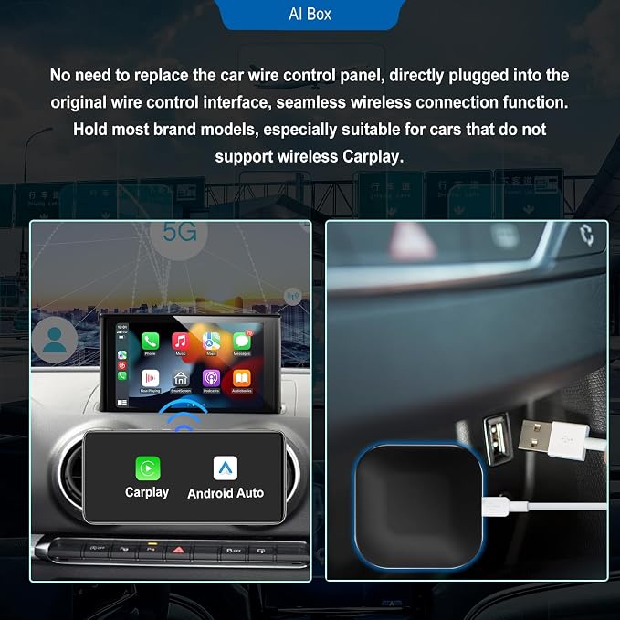 Leadtree 2 in 1 CarPlay Dongle, Convert Wired to Wireless, Wireless CarPlay - Image 9