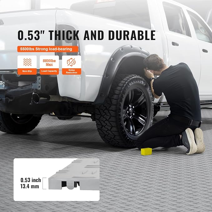 VEVOR Garage Tiles Interlocking, Non-Slip Double-Sided Texture Garage Flooring - Image 3