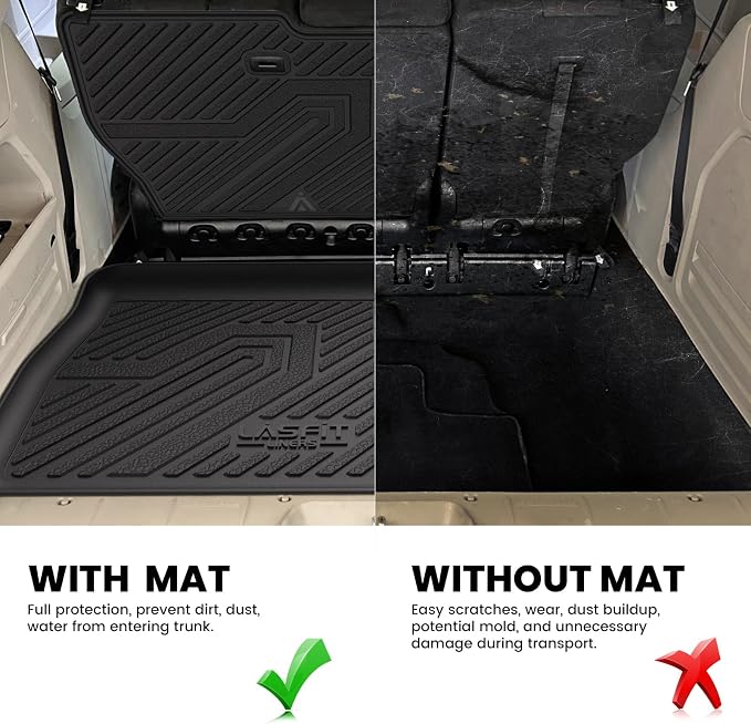LASFIT Backrest&Trunk Mats Fit for Chrysler Town & Country 2008-2016/Dodge - Image 7