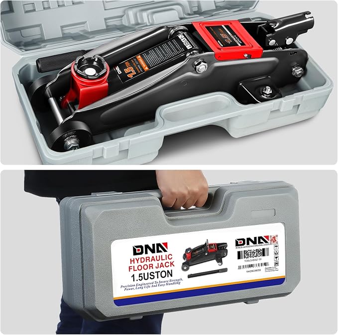 DNA MOTORING Low Profile Hydraulic Trolley Service/Floor Jack, 1.5 Ton Capacity - Image 7