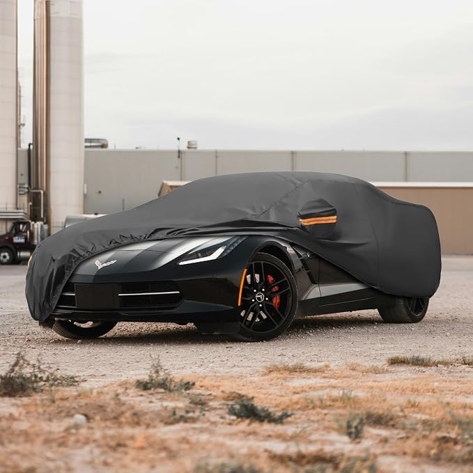 MORNYRAY Compatible with Chevy Corvette, Car Cover Outdoor Waterproof Sun Rain - Image 6