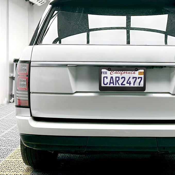 2PCS Matte Black License Plate Frames, 2 Holes Solid Aluminum License Plate - Image 5