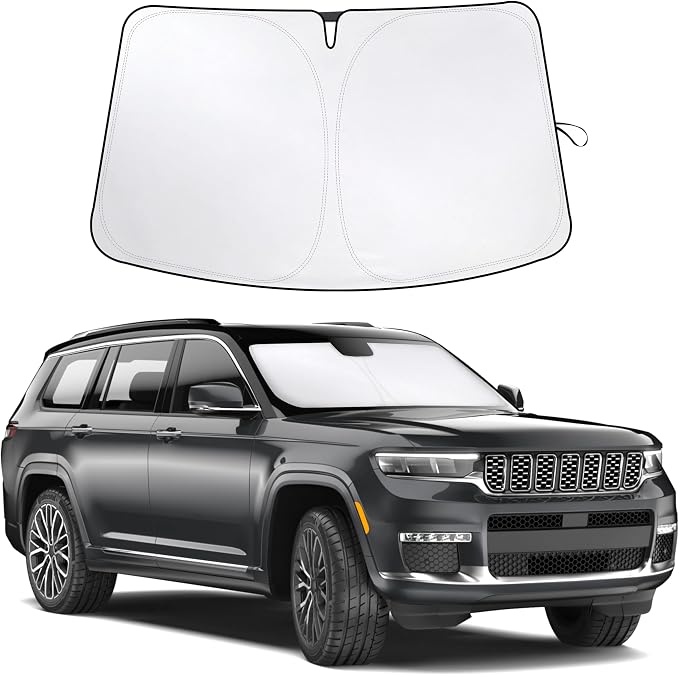 Econour Windshield Sun Shade for 2011-2025 Jeep Grand Cherokee/Grand Cherokee L by EcoNour