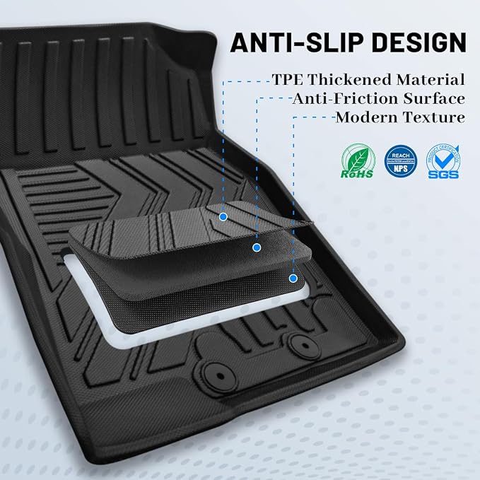 Fit for Nissan Rogue 2020-2014 Floor Mats Cargo Liners, All-Weather Rear Trunk - Image 3