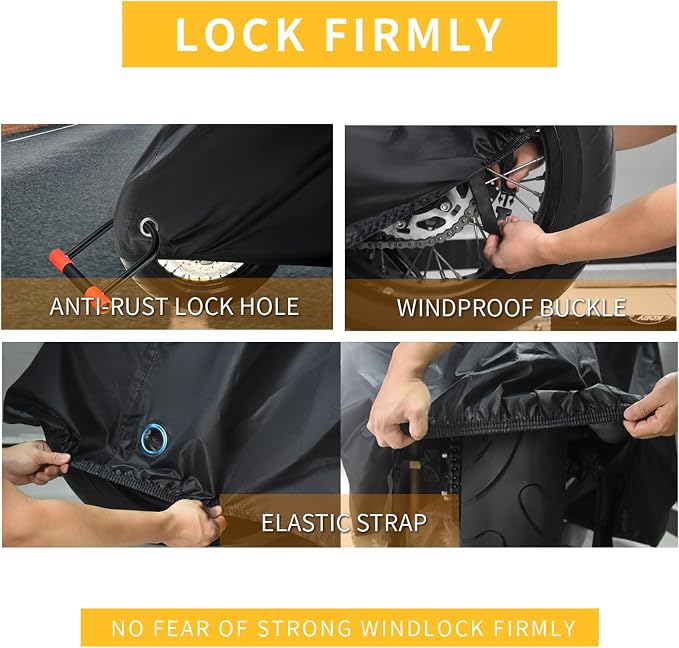 Motorcycle Cover All Season Waterproof Breathable Sun Outdoor Protection Three - Image 4