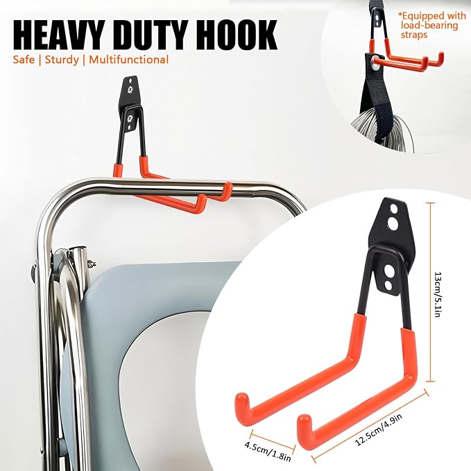 Heavy-Duty Garage Hooks -2 Pack Type medium J - Image 2
