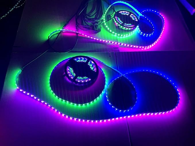 Black Out Full Tinted Smoked LEDs 4PCS 6.5FT 2Meters 78" RGB Dream Color - Image 5
