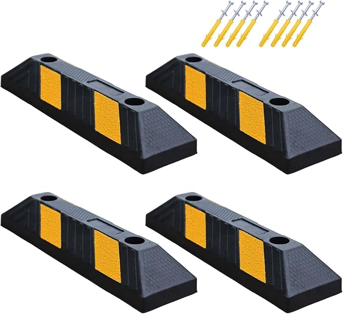 Heavy-Duty Parking Curb Wheel Stop by OranclUS